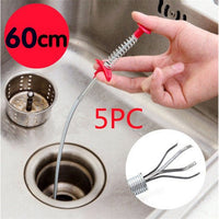 60CM Sewer Dredger Spring Pipe Dredging Tool Household Hair Cleaner Drain Clog Remover Cleaning Tools Household For Kitchen Sink Kitchen Gadgets - 7DAY'S