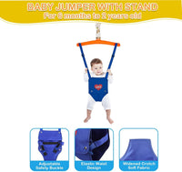 Baby Jumper with Stand, Toddler Swing Set forIndoor/Outdoor Play, Jumper for Baby 6-24 Months,Baby Jumpers and Bouncers with Adjustable Chain,Easy to Assemble & Store