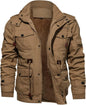 7DAY'S Men's Winter Jacket Cotton Military Jackets Fleece Lined Thick Work Warm Cargo Coats with Hooded