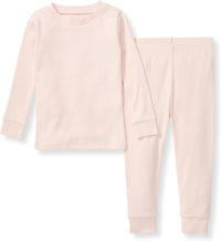 Burt's Bees Baby Girls' Pajamas, 2-Piece Long Sleeve Tee and Pants Organic Cotton PJ Set