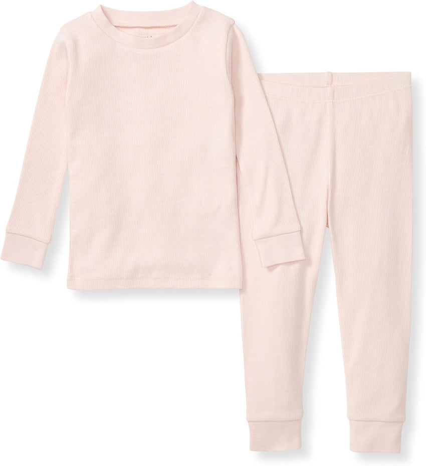 Burt's Bees Baby Girls' Pajamas, 2-Piece Long Sleeve Tee and Pants Organic Cotton PJ Set
