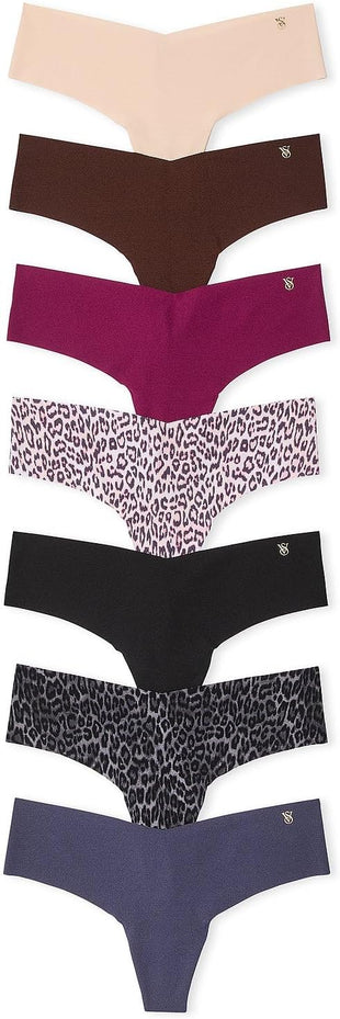 Victoria's Secret Women's No Show Thong Underwear, Panties for Women, Multi Pack (XS-XXL)