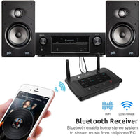 1Mii B03 Bluetooth 5.3 Transmitter Receiver for TV Home Stereo BT Headphones, aptX Low Latency/Adaptive/HD Bluetooth Audio Adapter, Splitter for Wired & Wireless, Optical RCA AUX 3.5mm Inputs/Outputs