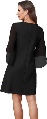 RUMIA Womens Cocktail Dresses Flutter Sleeve Wedding Guest Dresses for Women 2025 Trendy