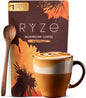 RYZE SUPERFOODS Mushroom Coffee USDA Organic with 6 Adaptogenic Mushrooms and MCT Oil, USA Grown Instant Coffee for Better Energy, Focus, Digestion, Immunity with Lions Mane & Turkey Tail, 30 servings