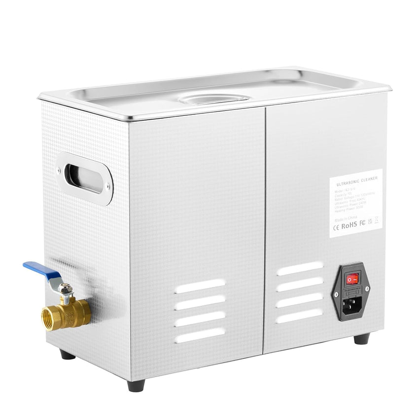 VEVOR Commercial Ultrasonic Cleaner 6L Professional Ultrasonic Cleaner 40kHz with Digital Timer&Heater 110V Excellent Cleaning Machine for Watch Instruments Industrial Parts Excellent Cleaner Solution