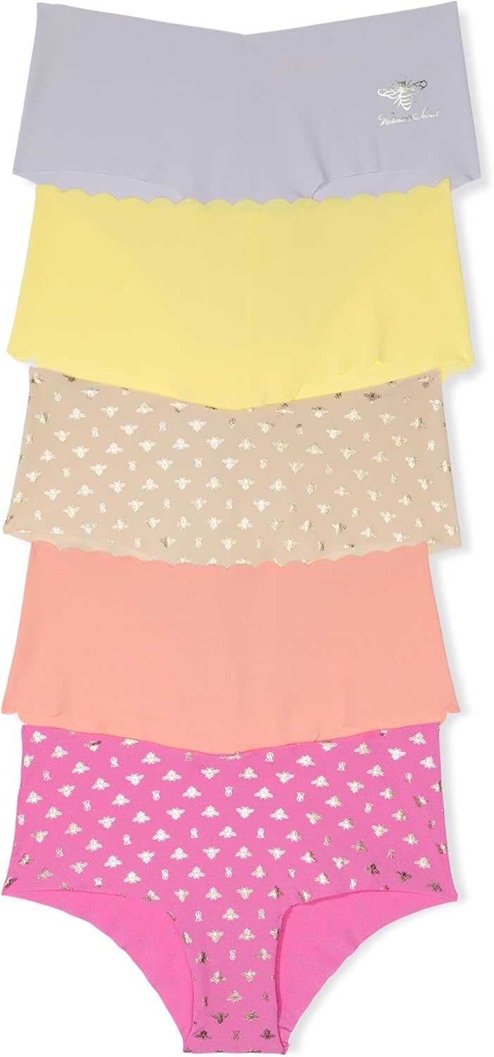 Victoria's Secret Women's No Show Cheeky Underwear, Minimal Coverage Panties for Women, Multi Pack (XS-XXL)
