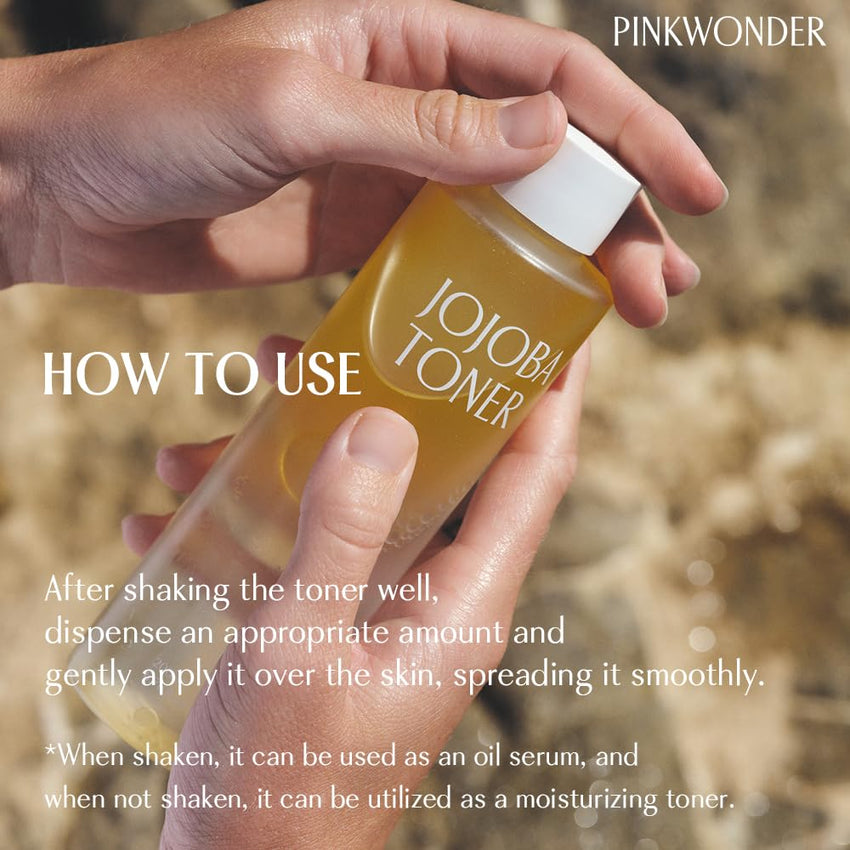 PINKWONDER USDA Organic Jojoba Oil | 100% Pure, Cold-Pressed & Vitamin E-Rich Oil for Skin | Non-Greasy, Fast-Absorbing for Face, 1.69oz (50ml)