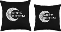 Carpe Noctem - Latin saying - Latin Throw Pillow