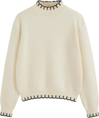 CIDER Women's Elegant Turtle Neck Sweater Winter Casual Knit Pullover Tops