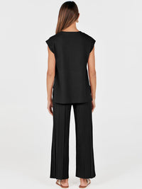 ANRABESS Women 2 Piece Lounge Sets Summer Casual Knit Sweater Vest Pant Set Beach Vacation Airport Clothes 2025 Fall Outfits