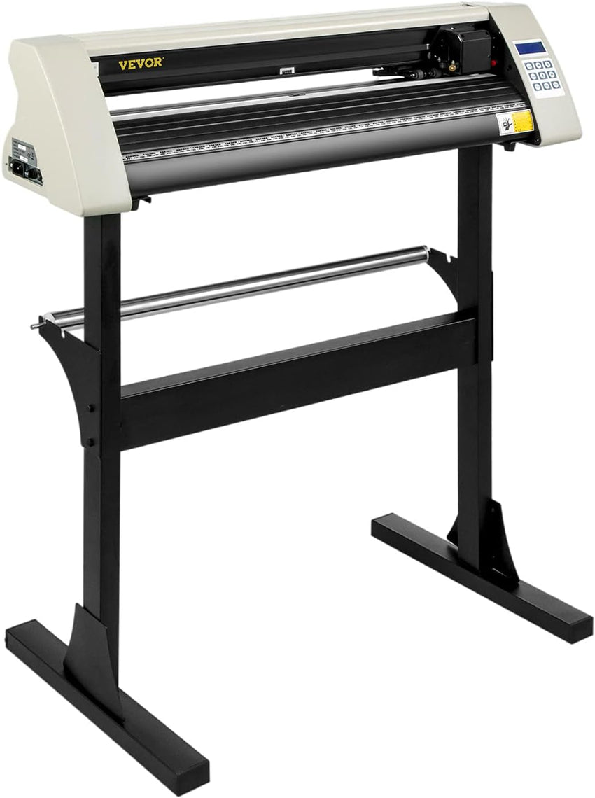 VEVOR 34inches Vinyl Cutter Machine, Bluetooth Cutting Plotter Machine, 400in/10m Accuracy Steel Roller Shaft Adjustable Speed Force, SignMaster Tool Kit for Sign Making Windows & Mobile