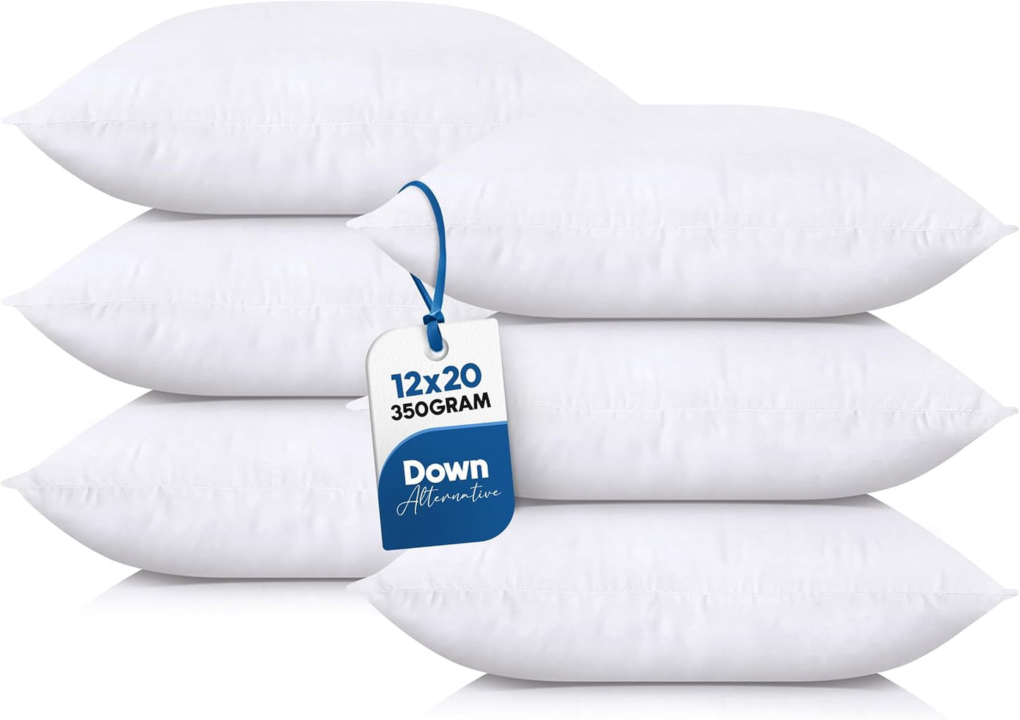 Utopia Bedding Throw Pillows (Set of 4, White), 18 x 18 Inches Pillows for Sofa, Bed and Couch Decorative Stuffer Pillow