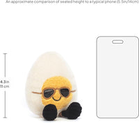 Jellycat Amuseables Boiled Egg Chic Stuffed Toy, Small 5.5 inches - Food Plush - Fun Gift Idea