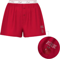 Victoria's Secret Women's Sleep Boxer Short, Red Lacquer, XL