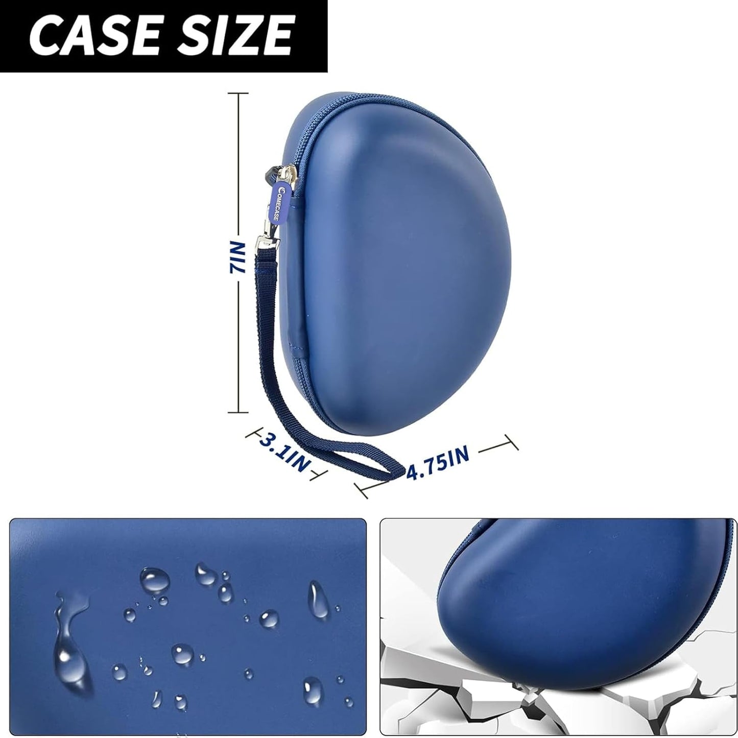 Headphone Case Compatible with Beats Solo 4/ Studio Pro x Kim Kardashian/ Solo3/ Studio3/ Solo2/ Solo Pro Bluetooth On-Ear Headphones Headset - Blue