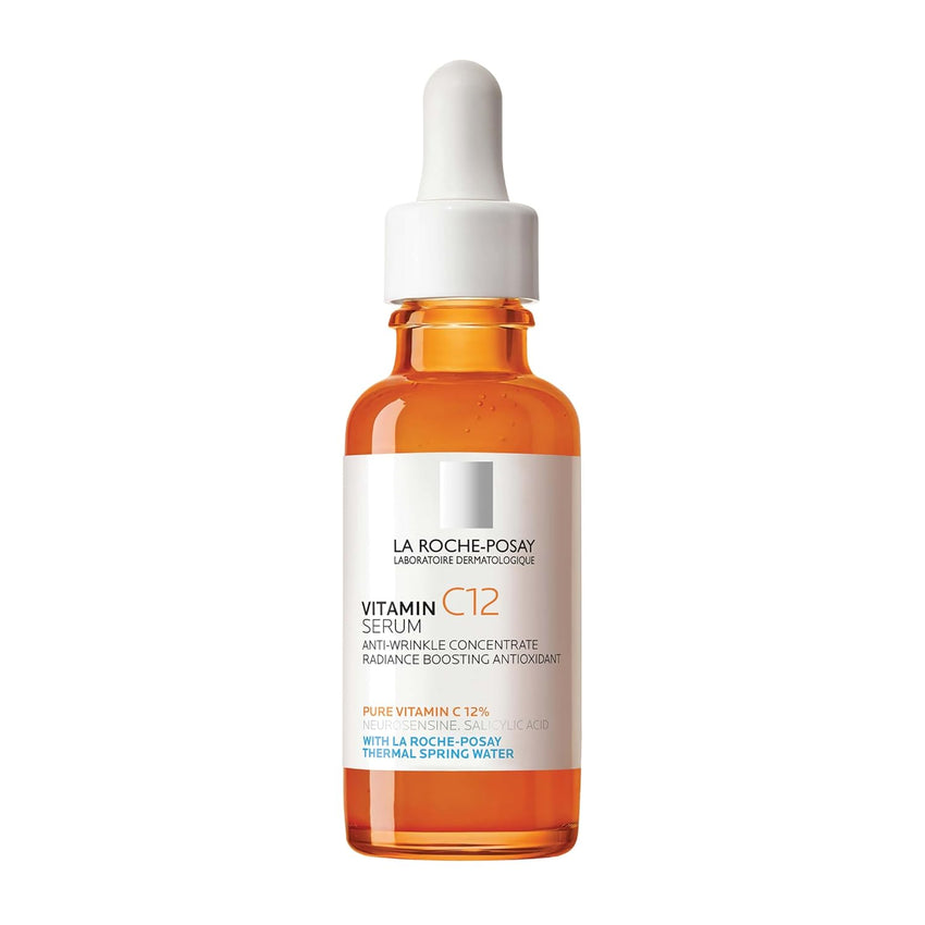 La Roche-Posay Pure 12% Vitamin C Serum For Face With Hyaluronic Acid & Salicylic Acid, Hydrating Face Serum, Boost Radiance & Reduce Wrinkles, 2 Formulas for Normal or Oily Skin Control