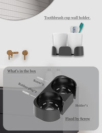 NOTMBESTM Shower Drink Holder for Beer, Drink, Wine, Bottle, Can, Coffee, Shower Beer Holder Fit for Wall or Desk Cup Organizer, Shower Cup Holder for Bath Wine Glass, Give It as a Gift (Black)