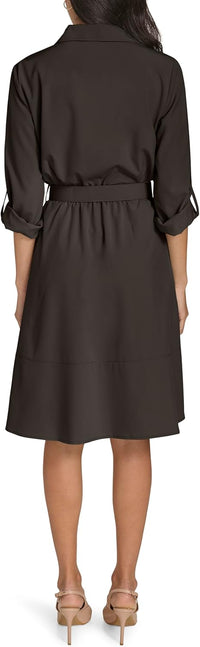 Calvin Klein Women's Casual Everyday Long Sleeve Aline Dress