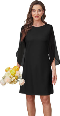 RUMIA Womens Cocktail Dresses Flutter Sleeve Wedding Guest Dresses for Women 2025 Trendy