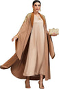 Handmade Beaded Kaftan Open Front Abaya Long Sleeve Maxi Dress, NO INNER, Arabian Robe for Casual Festival Gathering Travel
