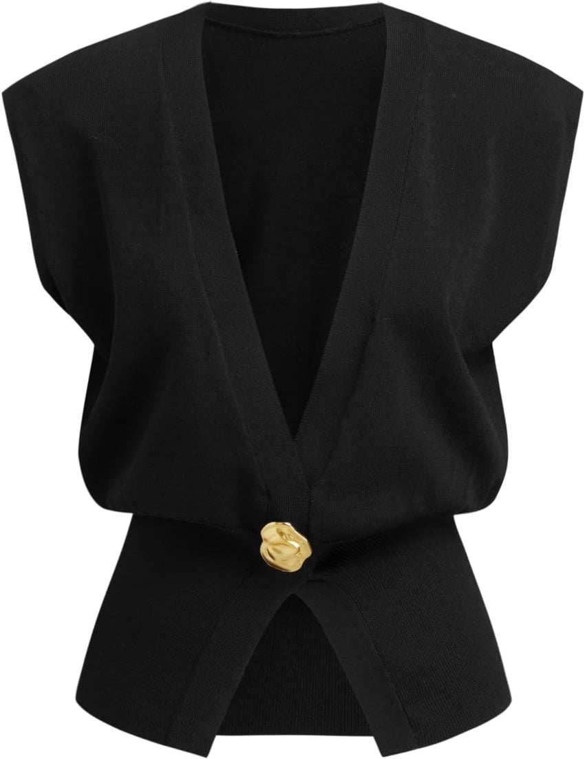 CIDER Womens Sweater Vest Deep V Neck Sleeveless Lightweight Vest Tank Tops Business Casual Trendy Outfits