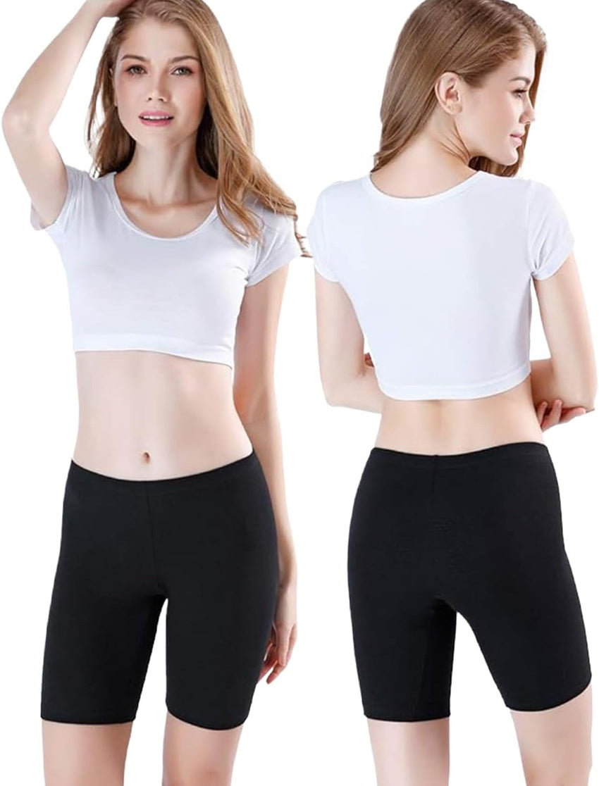 wirarpa Women's Cotton Boy Shorts Underwear Anti Chafing Soft Biker Short Plus Boy Shorts Panties 4 Pack