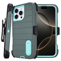for Phone Case iPhone 16 Pro Max Case Black with Belt Clip Heavy Duty Holster for Shockproof Cases,3 Layers of Sturdy,Military Grade Defender Cover for iPhone 16 Pro Max Cases Black 6.9 Inch