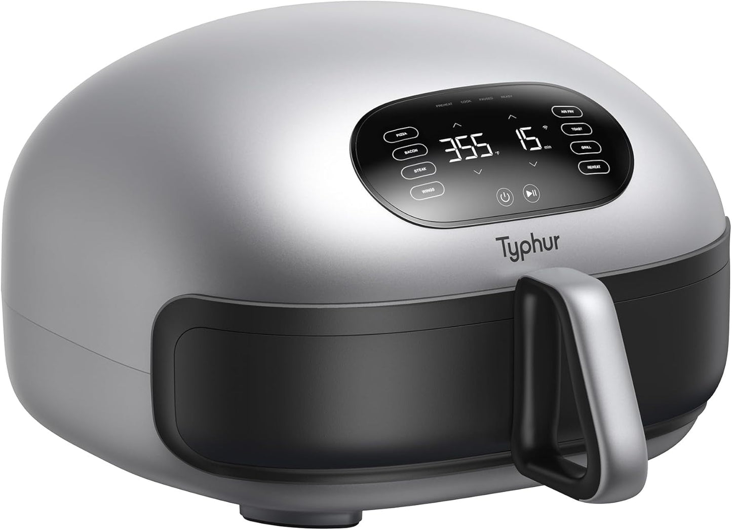 Dome 2 Air Fryer, Extra Large Airfryer with Superior Airflow, Self-cleaning Smart Digital Fryer with PFAS free Basket for Quick Easy Meals, Fits a 12" Pizza or 4-Slice Toast