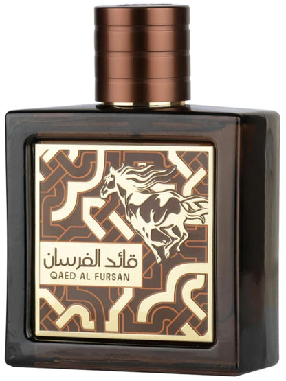 Lattafa Qaed Al Fursan - Oriental, Fruity, Fresh, Amber Wood - Eau de Parfum Long-Lasting Fragrance for Unisex, 3.40 Ounce / 100 ml