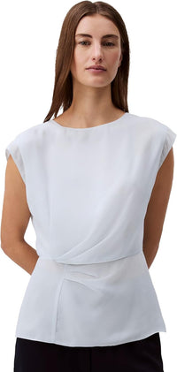 Calvin Klein Womens Chiffon Twist Front Blouse