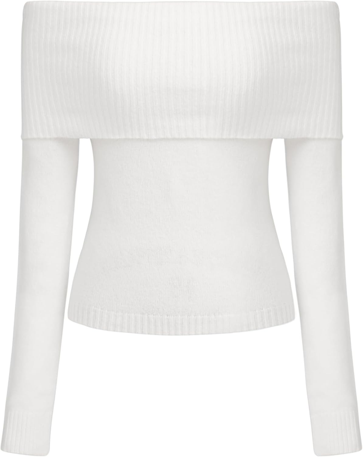CIDER Women’s Off Shoulder Knitted Long Sleeve Tops Fall Pullover Sweater