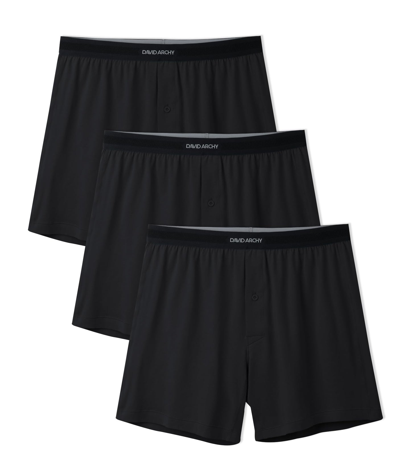 DAVID ARCHY Combed Cotton Boxers for Men Soft Underwear Mens Boxers Knit Boxer Shorts for Men Pack