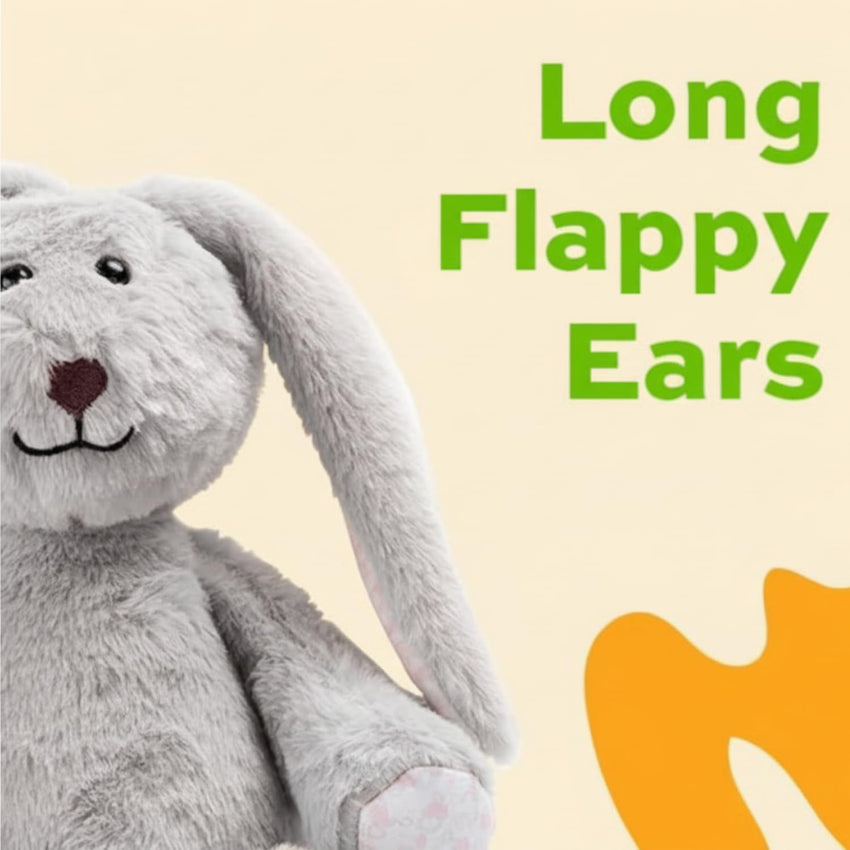 Stuffed Bunny Plush 7 Inch (Gray) - Easter Bunny Stuffed Animal - Adorable & Cuddly Rabbit Toy - Soft and Cute Plushies - First Easter Children's Gifts - Rabbit Toys for Kids