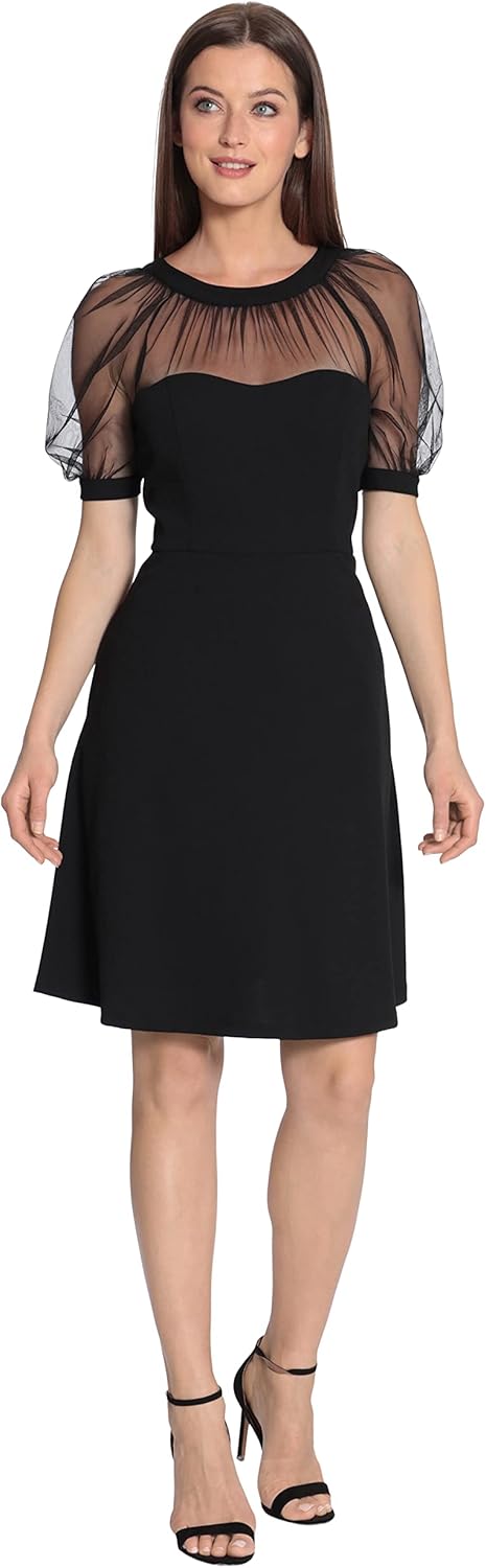 Maggy London Women's Illusion Dress Occasion Event Party Holiday Cocktail Guest of Wedding.