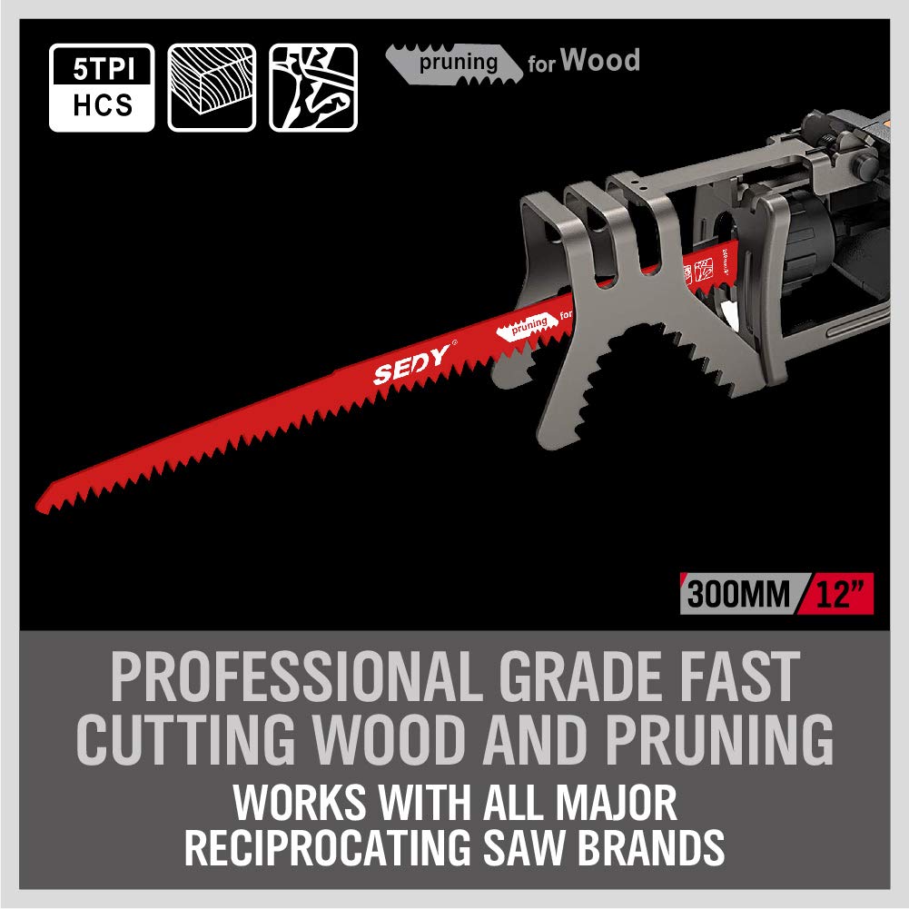 36-Piece Ultimate Reciprocating Saw Blade Set - Premium Saw Blades, Durable Wood & Metal Cutting Blades with Storage Pouch, Long-Lasting Pruning Blades