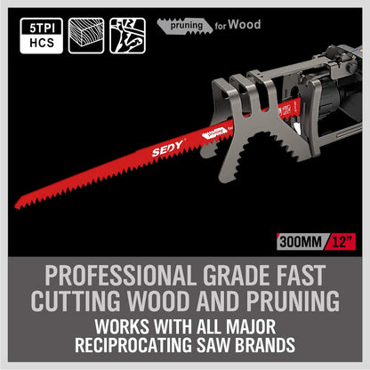 36-Piece Ultimate Reciprocating Saw Blade Set - Premium Saw Blades, Durable Wood & Metal Cutting Blades with Storage Pouch, Long-Lasting Pruning Blades