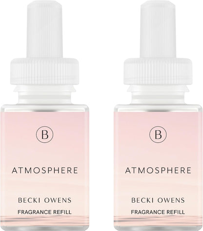 Pura & Becki Owens Home Scent Refill - Smart Home Air Diffuser - Up to 120-Hours of Luxury Fragrance per Refill - Spring & Summer Fragrance - 2 Pack, Coconut Calm