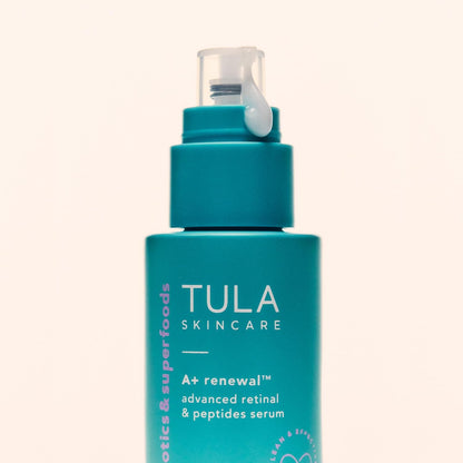 TULA Skin Care A+ Renewal Advanced Retinal + Peptides Serum - Nightly Facial Serum, Boosts Radiance and Hydrates, 1.01 Fl. oz.