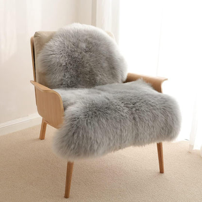 duduta Navy Blue Faux Sheepskin Throw Rug 2x3 ft, Fluffy Shag Fur Chair Cover Small Bedside Dorm Rug Non Slip Machine Washable