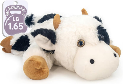 Marysun Microwavable Highland Cow Stuffed Animal - Weighted Stuffed Animal Plush, Heating Pad, Cozy Gift for Girls|Women|Kids|Elderly People