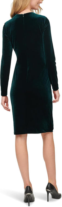 Calvin Klein Velvet Bar Dress Malachite 10