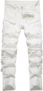 FREDD MARSHALL Boy's Skinny Fit Ripped Destroyed Distressed Fashion Kids Denim Jeans Pants
