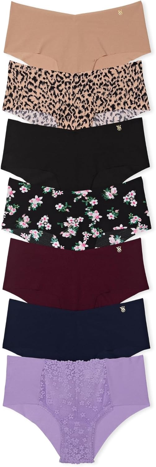 Victoria's Secret Women's No Show Cheeky Underwear, Minimal Coverage Panties for Women, Multi Pack (XS-XXL)