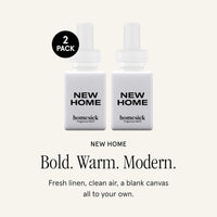 Pura & Homesick Home Scent Refill - Smart Air Diffuser - Up to 120-Hours of Luxury Fragrance per Refill - Home Essential - Clean & Safe Diffuser Fragrance - 2 Pack, New Home