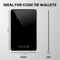 CODE 118 Slim Wallet Tracker Card for Android – Credit Card Size Bluetooth Tracking Device – Ultra Thin Aluminum & Tempered Glass – Ring Feature – Long Battery Life