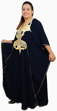 Moroccan Caftan Women Plus size Hand Made Caftan with Embroidery XXL
