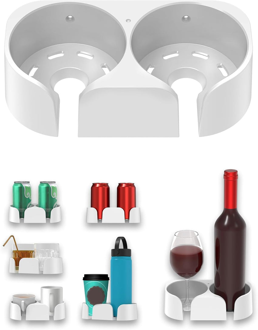 NOTMBESTM Shower Drink Holder for Beer, Drink, Wine, Bottle, Can, Coffee, Shower Beer Holder Fit for Wall or Desk Cup Organizer, Shower Cup Holder for Bath Wine Glass, Give It as a Gift (Black)