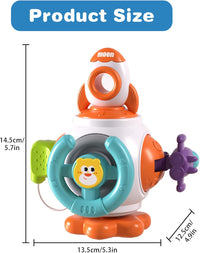 Montessori Sensory Toys for Toddlers 1-3 - Travel Activities Busy Board Cube - Baby Gifts for 6 9 12 18 Months 1 2 One Year Old Infant Boys Girls - Airplane Plane Car Travel Toys Educational Learning