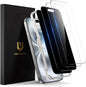 UNBREAKcable 4PCS Screen Protector for iPhone 15-2 Privacy Tempered Glass+2 Clear Glass Double Shatterproof [Easy Installation Frame] [9H Hardness] [Case Friendly] Anti-Scratch for iPhone 6.1 inch